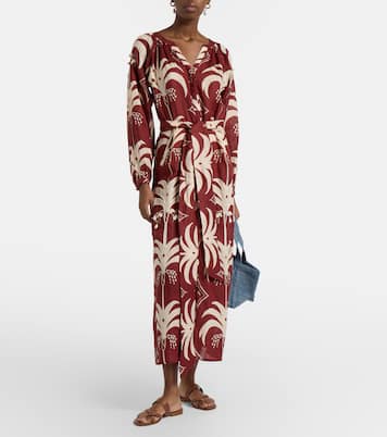 Abito lungo in lino con stampa | Johanna Ortiz