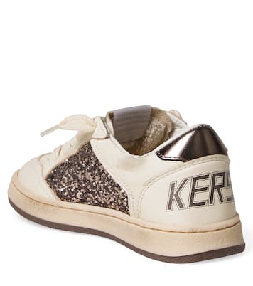 Ball Star glitter leather sneakers | Golden Goose Kids