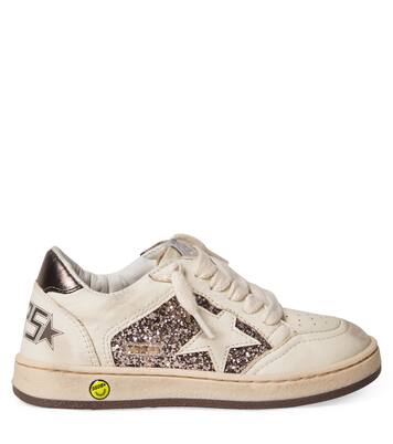 Ball Star glitter leather sneakers | Golden Goose Kids