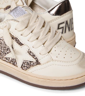Ball Star glitter leather sneakers | Golden Goose Kids