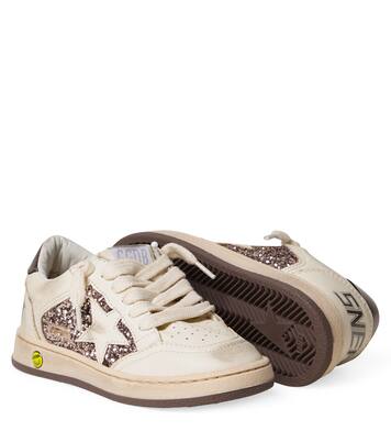Ball Star glitter leather sneakers | Golden Goose Kids