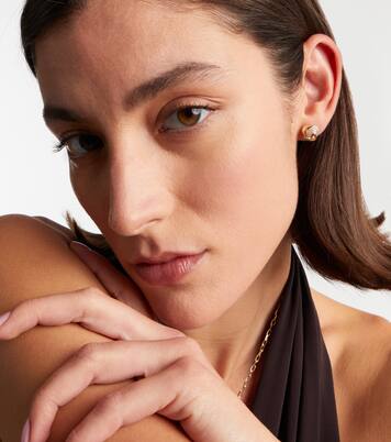 Orecchini Tri-Link in oro 14kt con diamanti | Sydney Evan