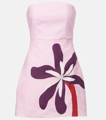 Roma floral linen minidress | Cala de la Cruz