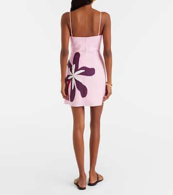Roma floral linen minidress | Cala de la Cruz