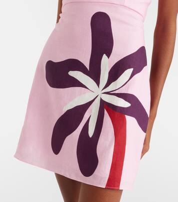 Roma floral linen minidress | Cala de la Cruz