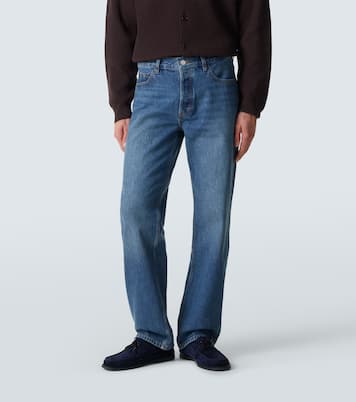 Relaxed distressed straight jeans | Frame