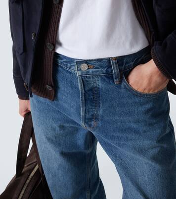 Relaxed distressed straight jeans | Frame