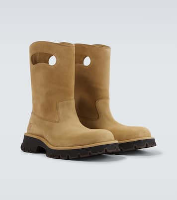 Bobby cutout suede mid-calf boots | Loewe