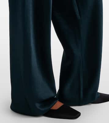 High-rise satin wide-leg pants | Vince