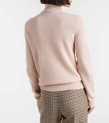 Cutout gathered virgin wool turtleneck sweater | Valentino