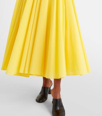 Paysan asymmetric cotton-blend midi skirt | Jacquemus
