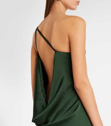 One-shoulder satin gown | Norma Kamali