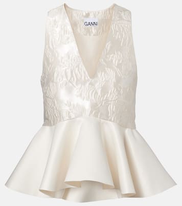 Top aus Satin-Cloqué | Ganni