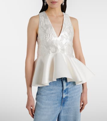 Top aus Satin-Cloqué | Ganni