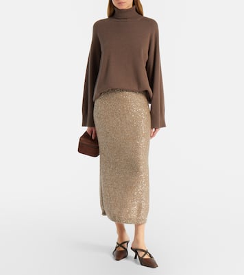 Lamé pencil skirt | Brunello Cucinelli