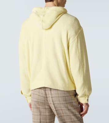 Cotton-blend pile zip-up hoodie | Auralee