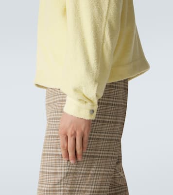Cotton-blend pile zip-up hoodie | Auralee
