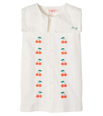 Kleid Cherries aus Baumwoll-Twill | Tinycottons