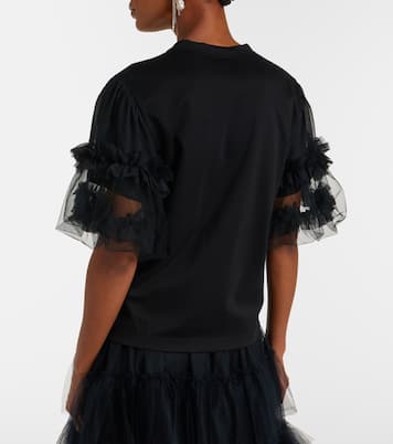 Camiseta de algodón con tul | Noir Kei Ninomiya