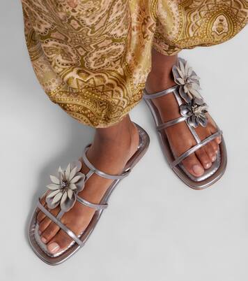 Sandalen aus Metallic-Leder | Zimmermann