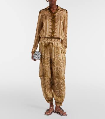 Sandalen aus Metallic-Leder | Zimmermann