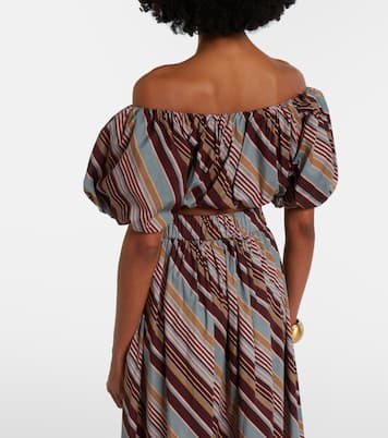 Crop top en mezcla de algodón a rayas | Adriana Degreas