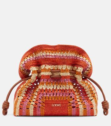 Clutch Flamenco Medium de rafia | Loewe