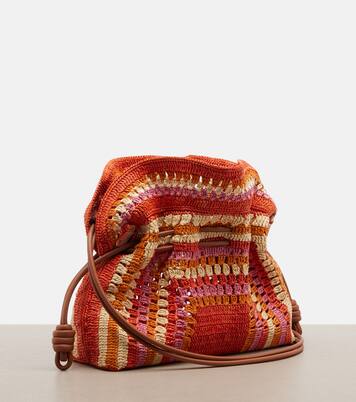 Clutch Flamenco Medium de rafia | Loewe