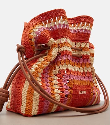 Clutch Flamenco Medium de rafia | Loewe