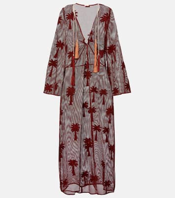Bestickter Kaftan aus Baumwoll-Mesh | Johanna Ortiz