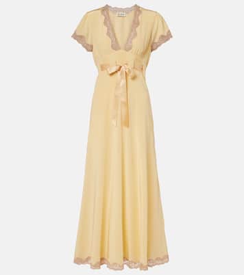 Marlice lace-trimmed silk maxi dress | Rixo