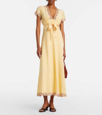Marlice lace-trimmed silk maxi dress | Rixo