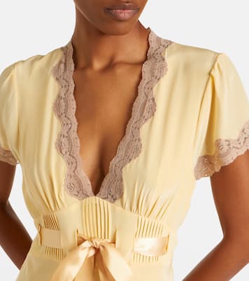 Marlice lace-trimmed silk maxi dress | Rixo