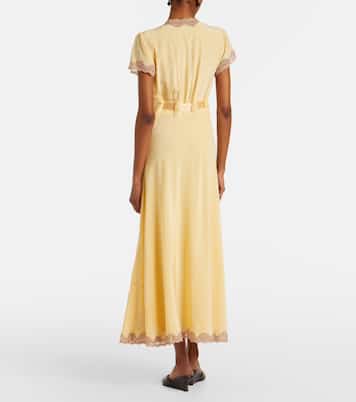 Marlice lace-trimmed silk maxi dress | Rixo