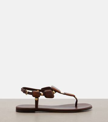 Sandalias de piel con cuentas | Gianvito Rossi