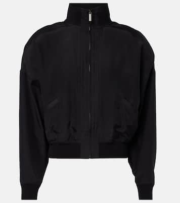 Silk poplin bomber jacket | Gucci