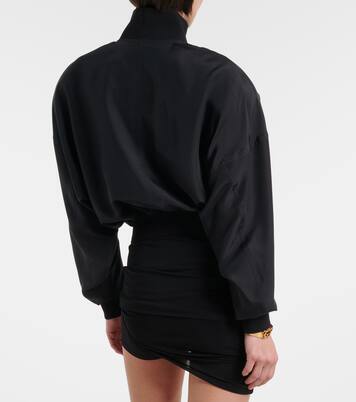 Silk poplin bomber jacket | Gucci