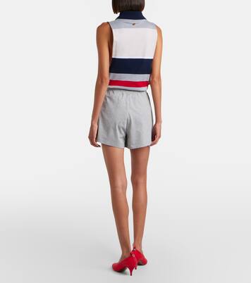 Logo cotton jersey shorts | Versace