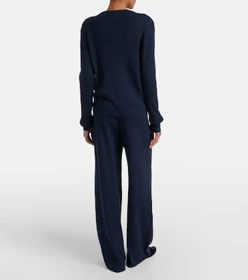 Aina cotton and cashmere wide-leg pants | Lisa Yang
