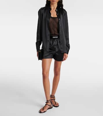 Short à taille haute en soie mélangée | Tom Ford