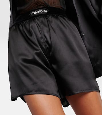 Short à taille haute en soie mélangée | Tom Ford