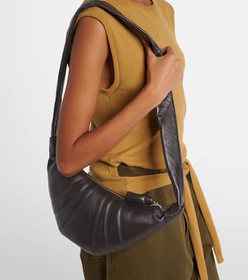 Croissant Small leather shoulder bag | Lemaire