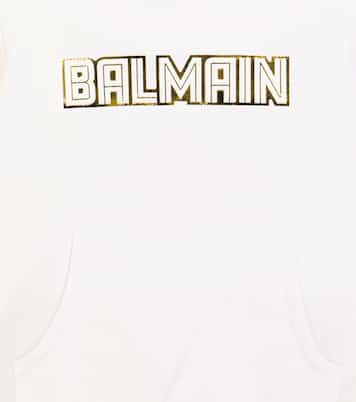 Sudadera con capucha de algodón con logo | Balmain Kids