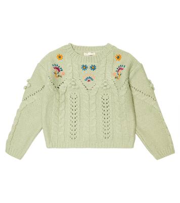 Georgette embroidered wool-blend sweater | Louise Misha