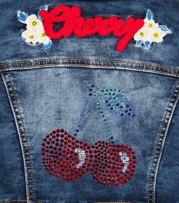 Embroidered denim jacket | Monnalisa
