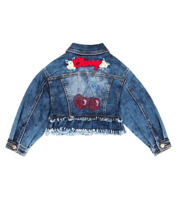 Embroidered denim jacket | Monnalisa