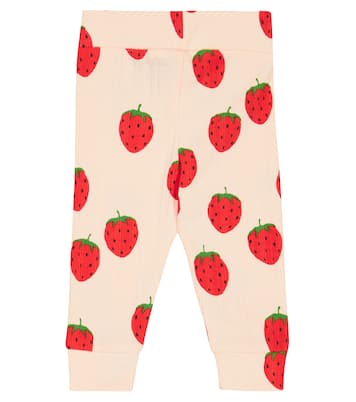 Baby Strawberries cotton-blend leggings | Mini Rodini