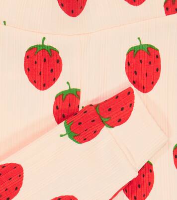 Baby Strawberries cotton-blend leggings | Mini Rodini