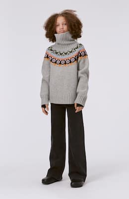 Gimla intarsia wool-blend turtleneck sweater | Molo