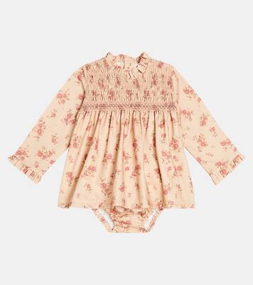 Baby Ivina floral cotton dress and bloomers set | La Coqueta